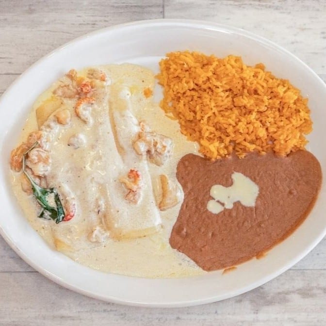 Seafood Enchiladas.