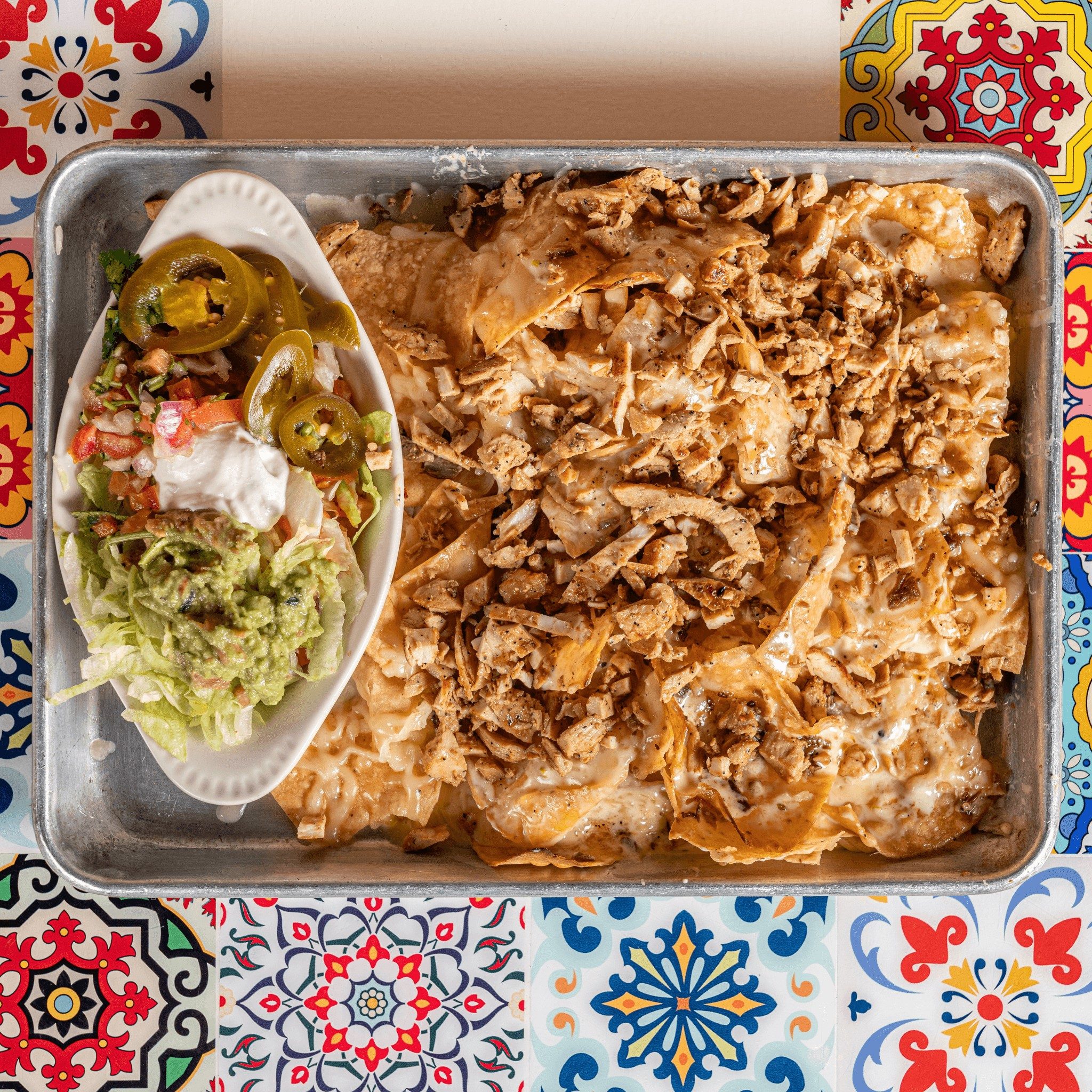 Grilled Chicken Nachos.