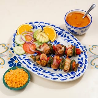 Camarones a la Brocheta
