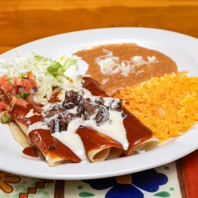 Enchiladas Al Carbon.