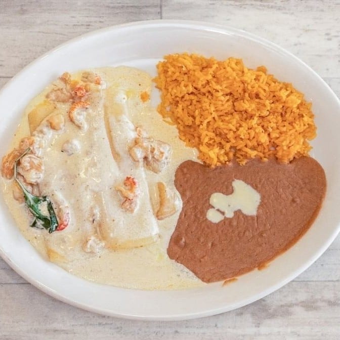 Seafood Enchiladas.